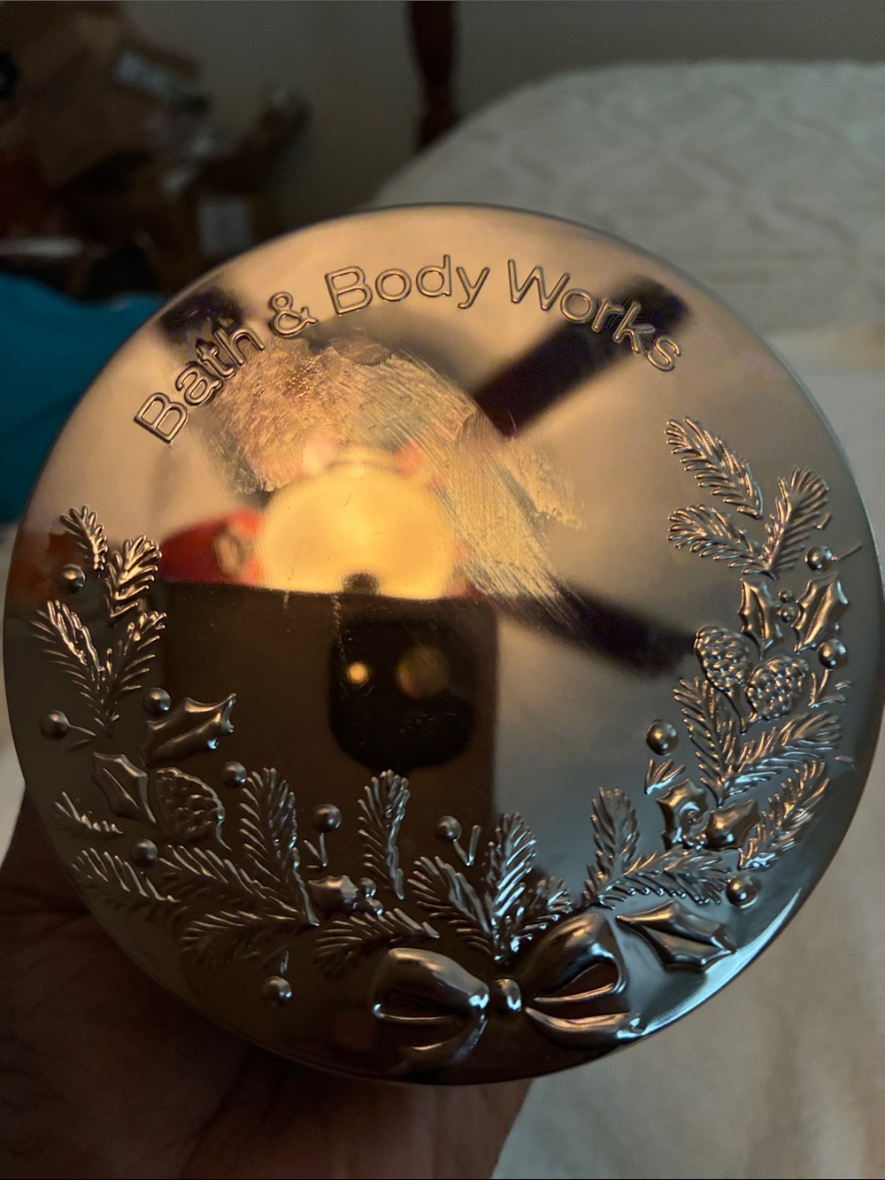 NWT Bath & Body Works Hot Cocoa & Cream Soy Wax Candle - Brown 3-wick candle - Picture 6 of 7